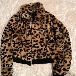 Crop Faux Fur Jacket